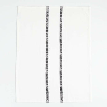 Bon Appetit Printed Kitchen Towels, Set of 3.