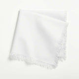 Craft Crisp White Cotton Fringe Napkin.