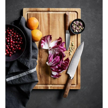 Crate & Barrel Reversible Teak Wood Cutting Board 20"x15"x0.75".