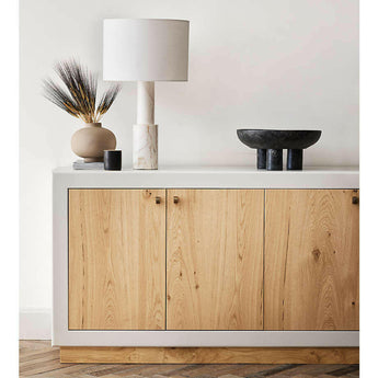 Ibiza Oak and Plaster 78" Credenza.