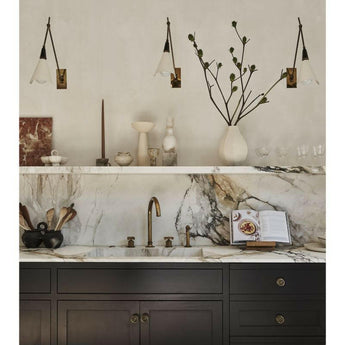 Facette White Vase 8.5" by Athena Calderone.