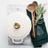 Crate & Barrel Acacia Slotted Spoon.