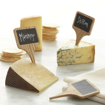 Chalkboard Cheese Markers, Set of 6.
