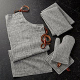 Chambray Grey Dish Towel Set of 2.