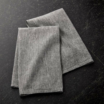 Chambray Grey Dish Towel Set of 2.