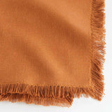 Craft Almond Brown Cotton Fringe Napkin.