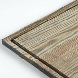 Crate & Barrel Grey Wash Face-Grain Cutting Board.