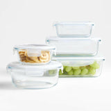 Crate & Barrel 10- Piece Glass Storage Set.