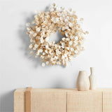 Faux Cream Lunaria Wreath.