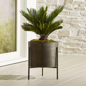 Dundee Bronze Low Planter with Stand