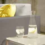 Dune Nesting Tables with Painted Glass Set of Two.