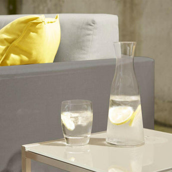 Dune Nesting Tables with Painted Glass Set of Two.