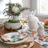 Round Whitewashed Water Hyacinth Placemat.