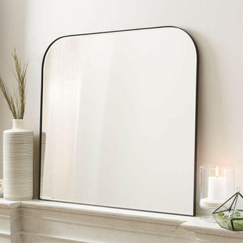 Edge Gunmetal Arch Wall Mirror.