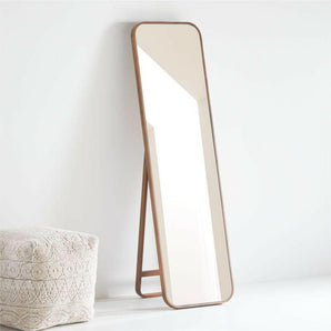 Edge Standing Wood Floor Mirror Walnut.