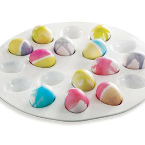 White Ceramic Deviled Egg Serving Platter.