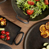 Feast Rectangular Hammered Iron Serving Platter.