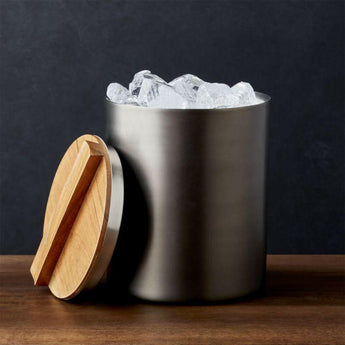 Fenton Graphite and Wood Ice Bucket.