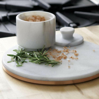 French Kitchen Marble Salt Cellar.