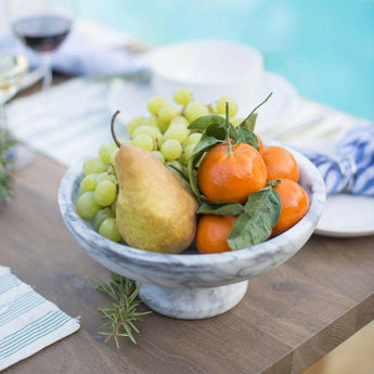 French Kitchen Marble Fruit Bowl.