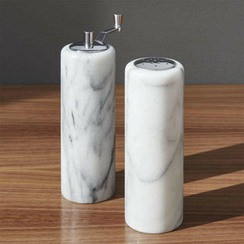 French Kitchen Marble Salt-Pepper Shaker.