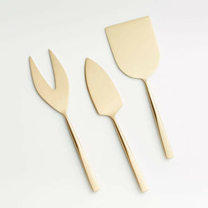 Gold Cheese Knives Set of 3.