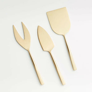 Gold Cheese Knives Set of 3