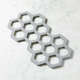 Interlocking Silicone Grey Trivets, Set of 2.