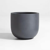Junio Small Round Dark Grey Planter 13".