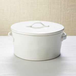 Marin White Covered Casserole 2Qt.