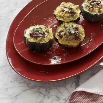 Marin White Large Oval Serving Platter.