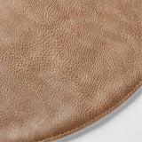 Maxwell Round Sand Brown Easy-Clean Placemat.