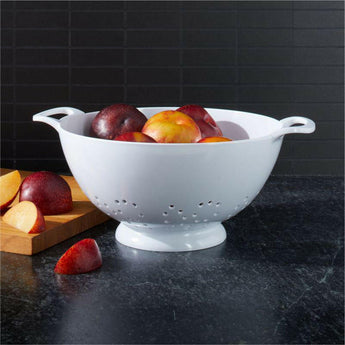 Melamine White Colander.