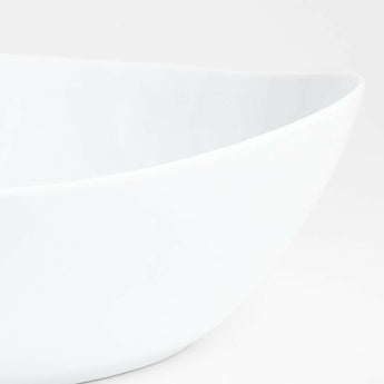 Mercer White Porcelain Low Serving Bowl.