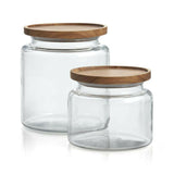 Montana 96 oz. Acacia and Glass Jar.