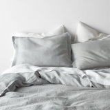 Pewter Grey Natural Hemp Full/Queen Duvet Cover_Crate&Barrel Costa Rica