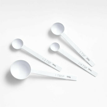 Nera Matte White Measuring Spoons.