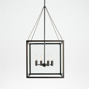 Nolan Square Pendant Black.