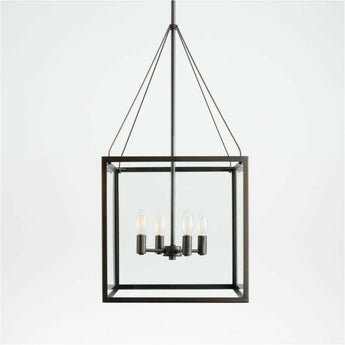 Nolan Square Pendant Black.