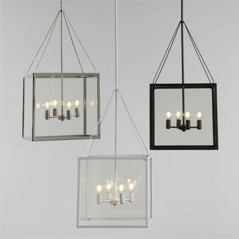 Nolan Square Pendant White.