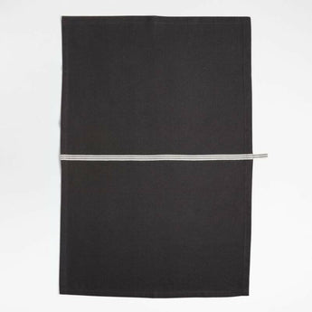 Oslo Natural & Grey Cotton Dish Towels, Set of 2.