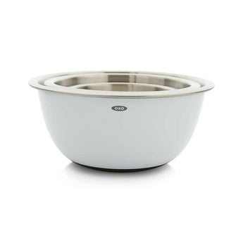 Oxo 3 Piece Stainless Steel Mixing Bowl.