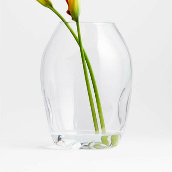 Regen Clear Blown Glass Vase 11".