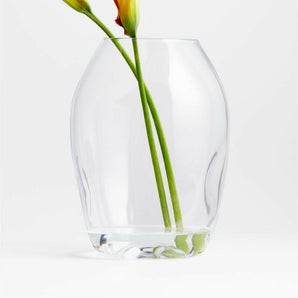 Regen Clear Blown Glass Vase 11"