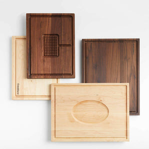 Crate & Barrel Reversible Maple Cutting Board with Meat Rest 24"x18".
