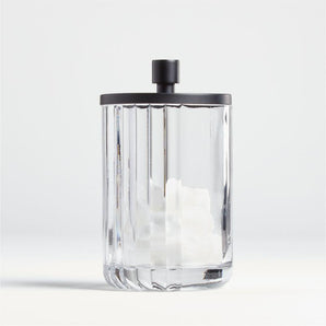 Ribbed Glass Canister Large.