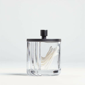 Ribbed Glass Canister Small.