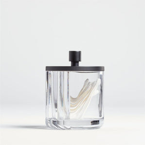 Ribbed Glass Canister Small.