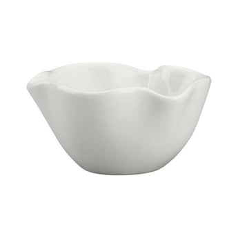 White Ruffle 11" Small Bowl.