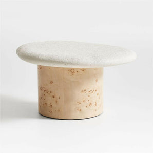 Sassolino Burl Wood Side Table by Athena Calderone